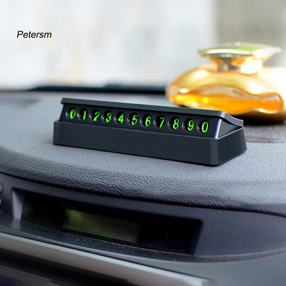 Thẻ Đậu Xe Tạm Thời Để Lại Số Điện Thoại Bằng Nhựa PP Màu Dạ Quang