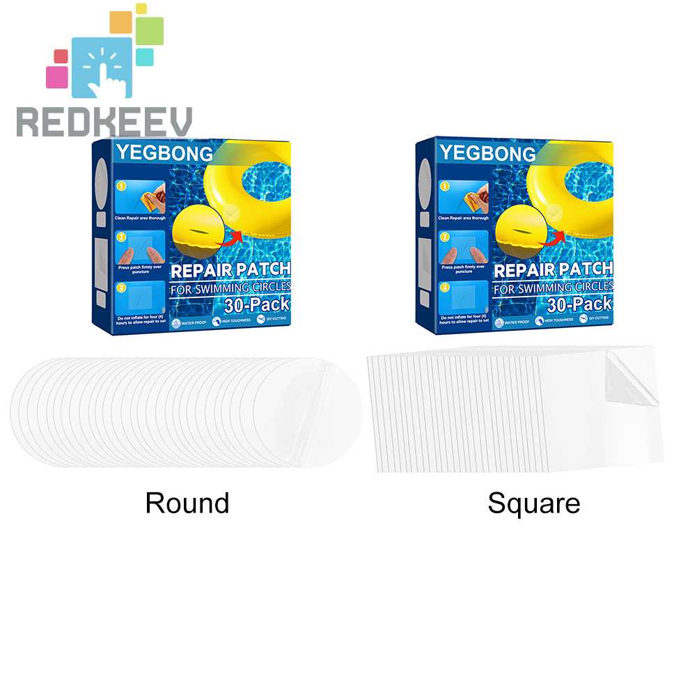 Bộ 30 Miếng Dán Trong Suốt Chống Thấm Nước Chuyên Dụng Cho Đồ Chơi Bơm Hơi