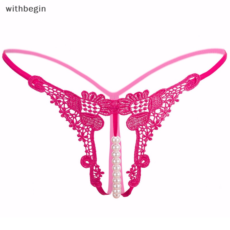Quần Lót Lọt Khe Phối Ren Đính Nơ Gợi Cảm Cho Nữ