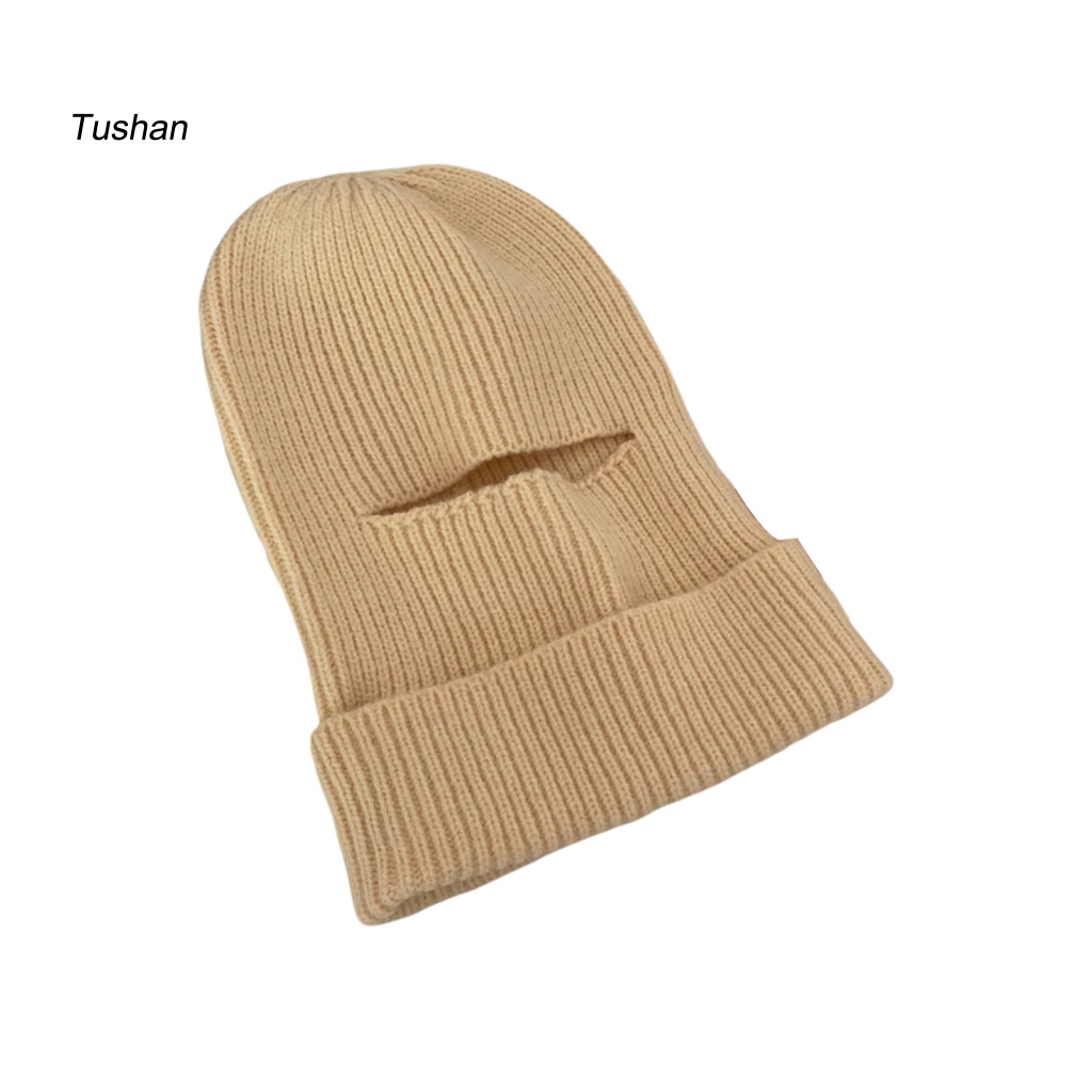 Mũ Beanie Tích Hợp Khăn Choàng Cổ Màu Trơn Bảo Vệ Tai Dùng Khi Lái Xe Ngoài Trời Vào Mùa Đông