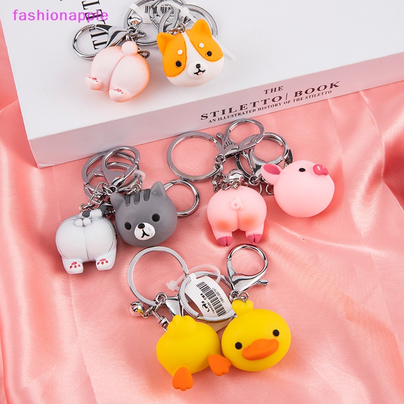 Favn Cặp Móc Khóa Xe Hơi / Túi Xách Hình Mông Động Vật Vô Diện