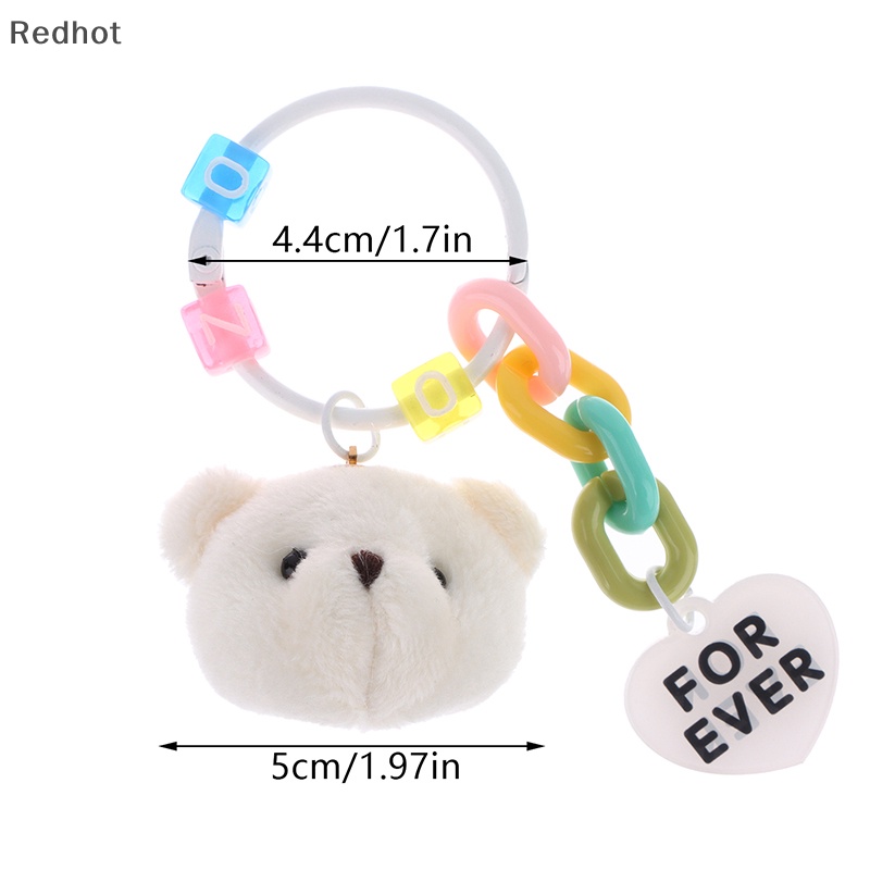&lt; Redhot &gt; Móc Khóa Thỏ Nhồi Bông Dễ Thương Có Chuông Trang Trí Ba Lô / Ô Tô