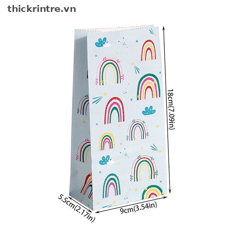 Set 10 Túi Giấy Đựng Quà Màu Xanh Dương Sáng Tạo Cho Tiệc Sinh Nhật