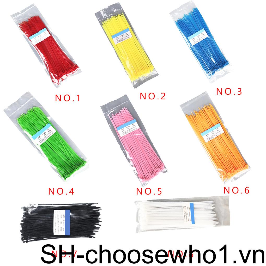 Set 100 Dây Rút Nylon 8 Màu