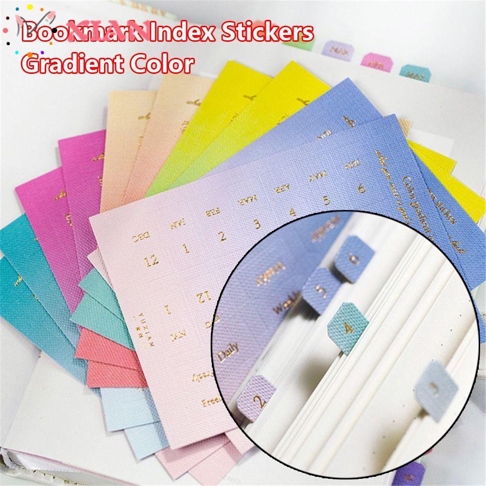 Xiantin Set 2 Túi 20 Tấm Đánh Dấu Trang Sách Màu Sắc Gradient
