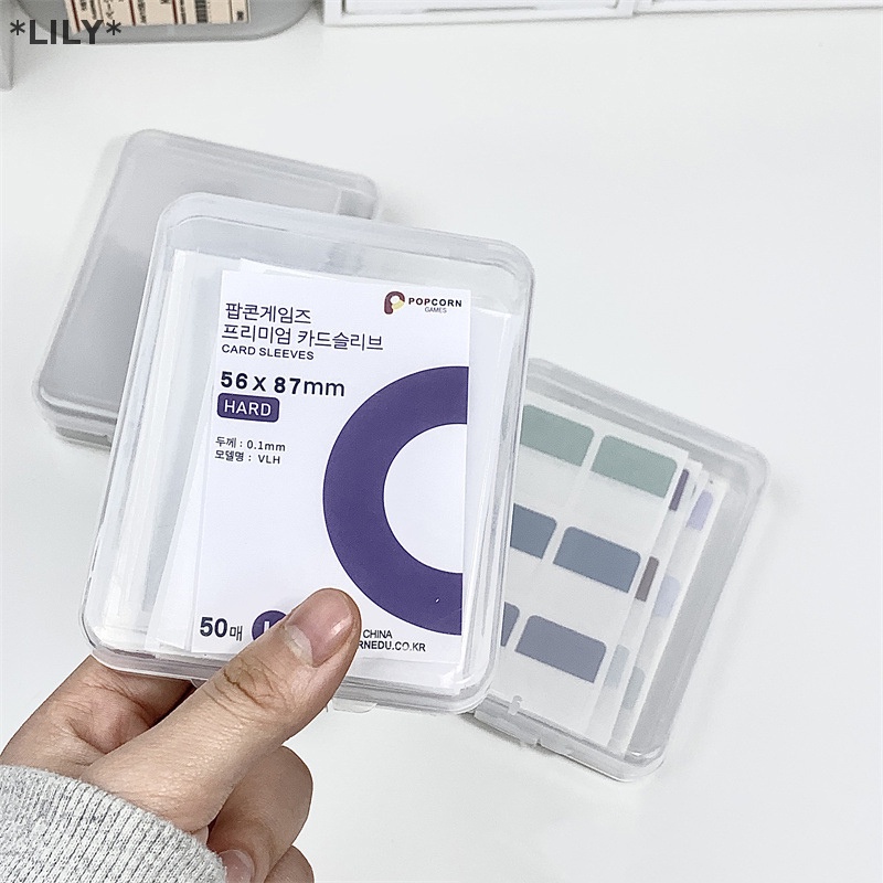 Lily Lưu Trữ Trong Suốt Hộp Chủ Thẻ Sticker Văn Phòng Phẩm Lưu Trữ Trong Suốt Hộp Phim Lưu Trữ Hộp Phân Loại Hộp Cho Thủ Công Máy Tính Để Bàn Uuu