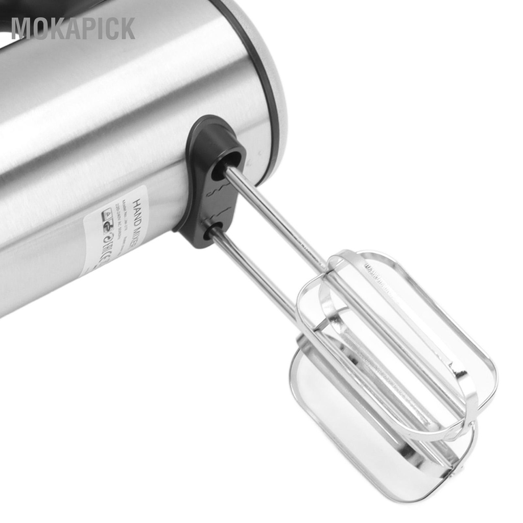 Mokapick Điện Cầm Tay Có Thể Điều Chỉnh Nhà Bếp Bằng Thép Không Gỉ Máy Trộn Với Đánh Bột Móc 200W Phích Cắm Châu Âu 220V