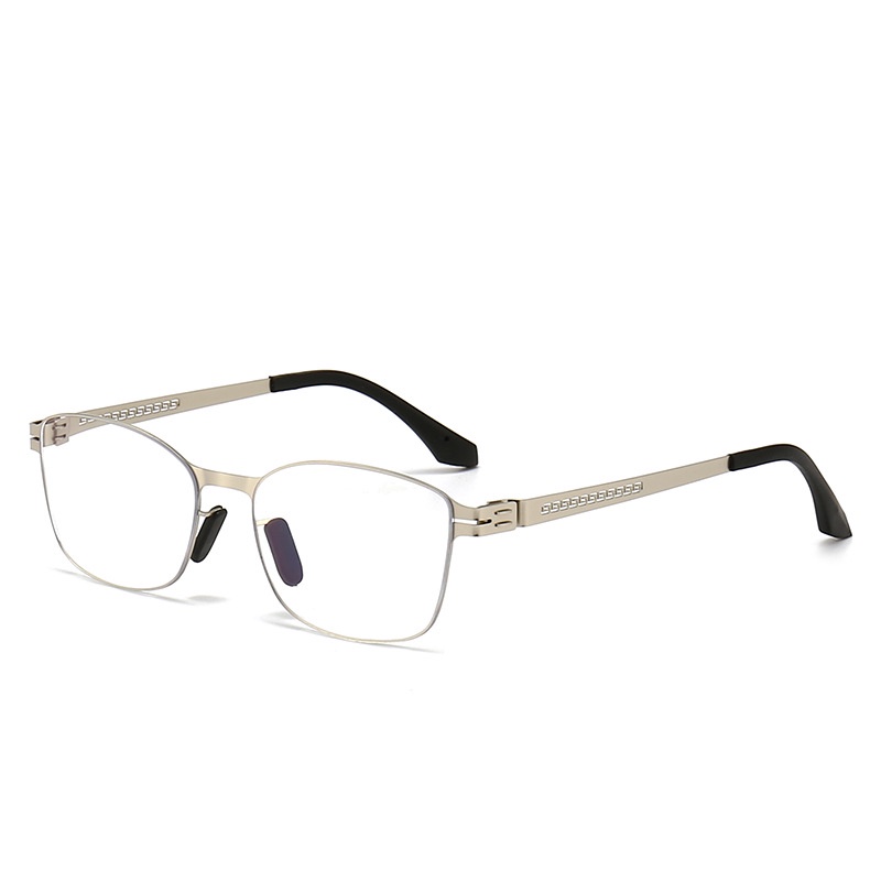 Kính Mát Gọng Kim Loại Chống Ánh Sáng Xanh / Đen / Bạc Cao Cấp Thời Trang Dành Cho Nam Nữ 100-400 Độ