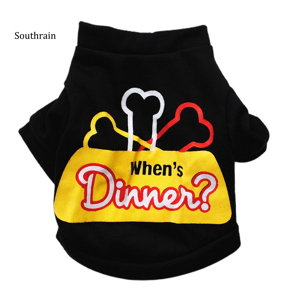 Áo Thun Cotton Cổ Tròn Hai Lớp Dành Cho Cún Cưng