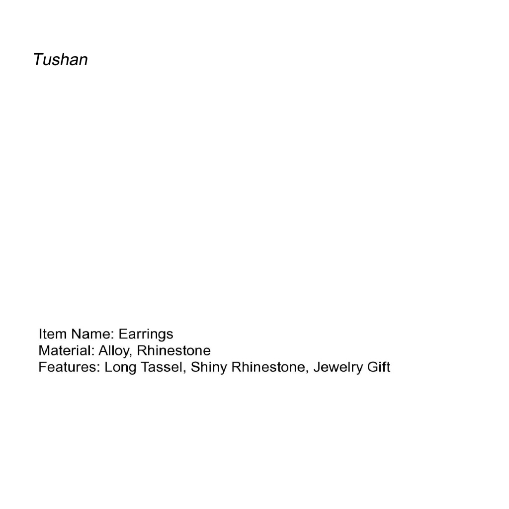 1 Đôi Bông Tai Tua Rua Đính Đá Phong Cách Bohemian Thời Trang