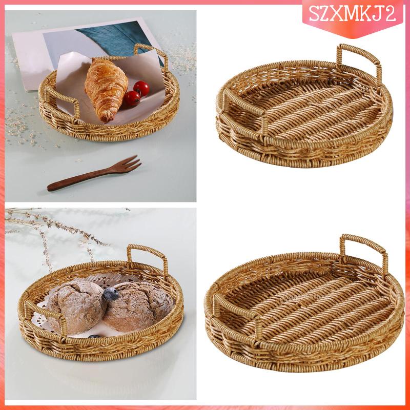 Khay Tròn Đan Mây Đựng Bánh Mì / Cà Phê / Bánh Mì / Thức Ăn Tối [szxmkj2]