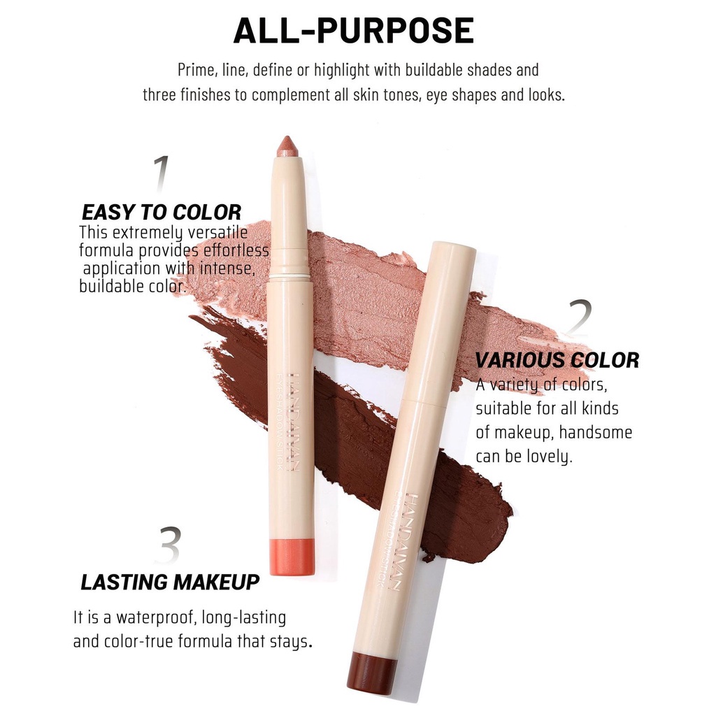 Bút Chì Kẻ Mắt 22 Màu Lấp Lánh Chống Thấm Nước Không Bị Cắt Hai Công Dụng K6X9