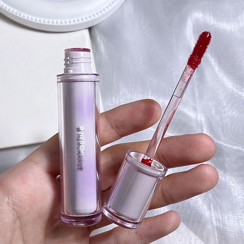 Son kem HERORANGE Dưỡng Ẩm Lâu Trôi Mềm Mượt Tạo Hiệu Ứng Gương Thiết Kế Hình Ly Trà Băng Độc Đáo