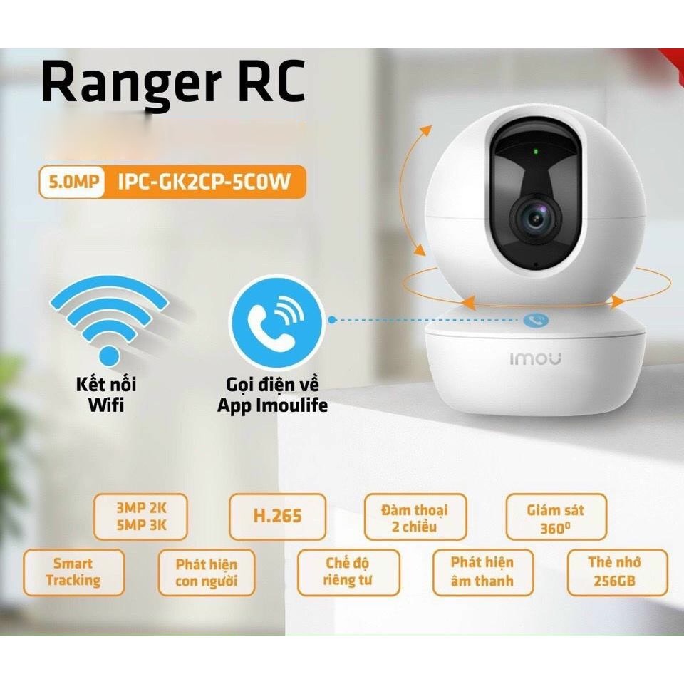 Camera Imou 5MP Ranger RC IPC-GK2CP-5C0WR 5MP tích hợp nút nhấn nghe gọi trực tiếp trên thân camera tiện lợi -Chính hãng