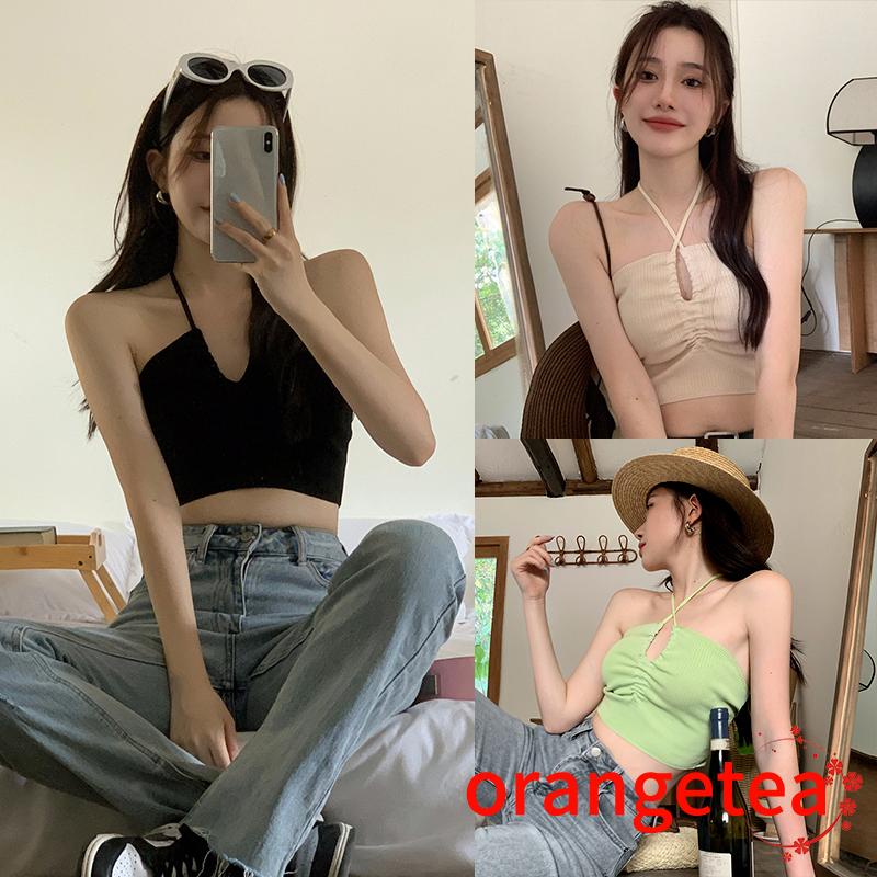 Áo Croptop Hai Dây Màu Sắc Thời Trang Mùa Hè Cho Nữ