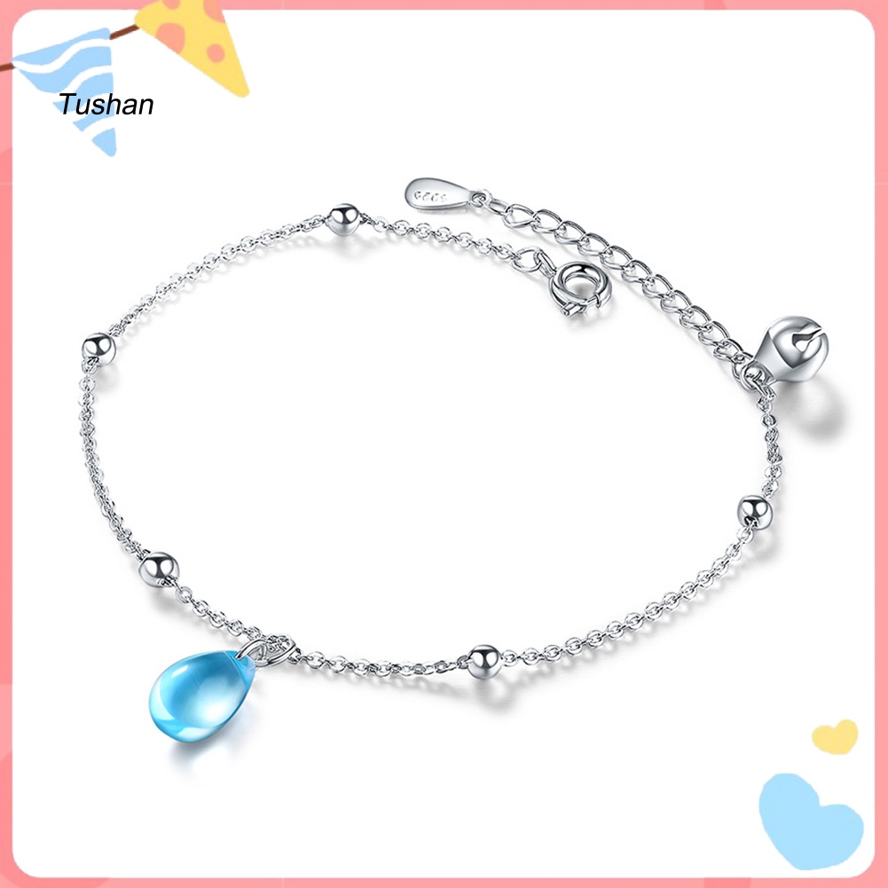 Vòng Tay Chuỗi Hạt Đá Sapphire Giả Thời Trang