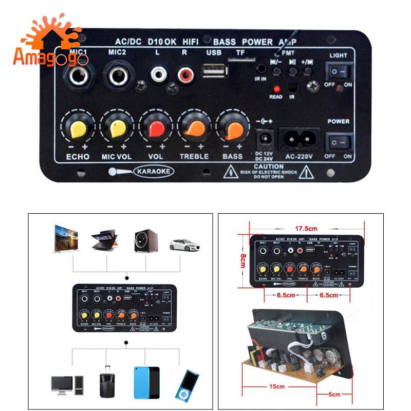 Mô đun khuếch đại âm thanh amagogo Mono AMP Bluetooth 4.2 120W 220V / 12V / 24V