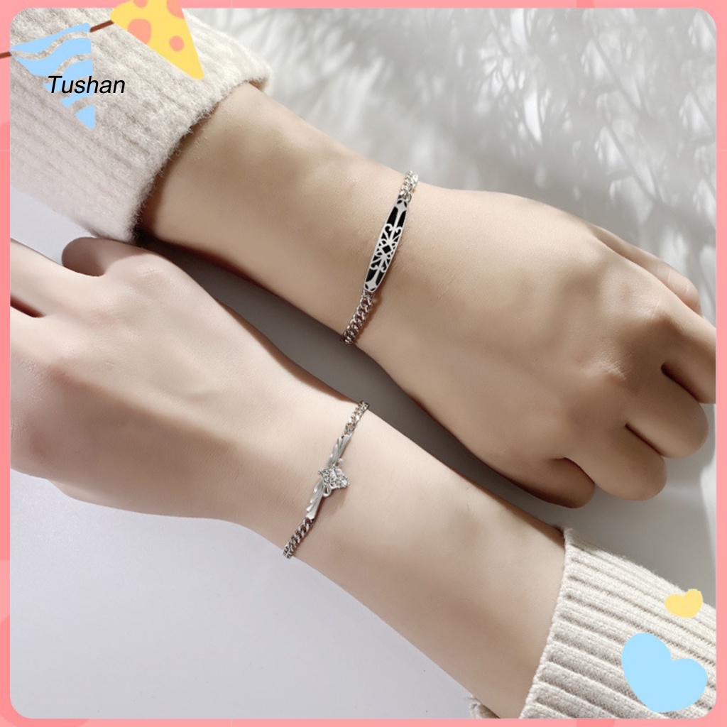 Vòng Đeo Tay Cặp Đôi Bằng Đồng Bóng Thân Thiện Với Da