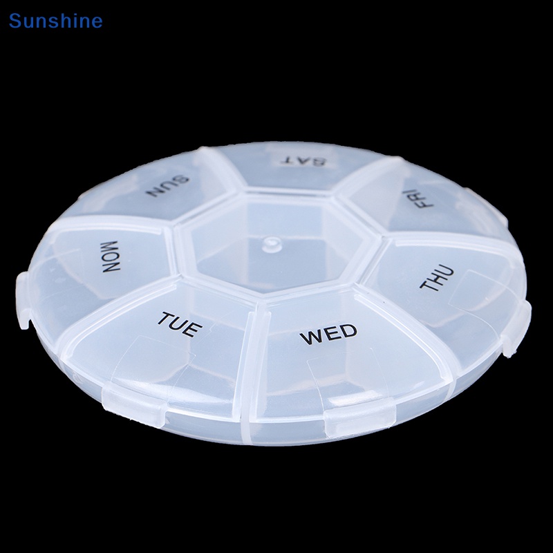 Hộp Đựng Thuốc 7 Ngăn Hình Tròn Tiện Dụng