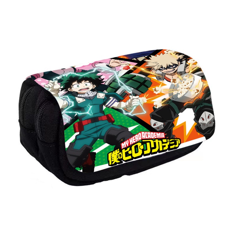 Túi Đựng Bút In Hình Anime My Hero Academia Hai Lớp Nắp Lật Cho Học Sinh