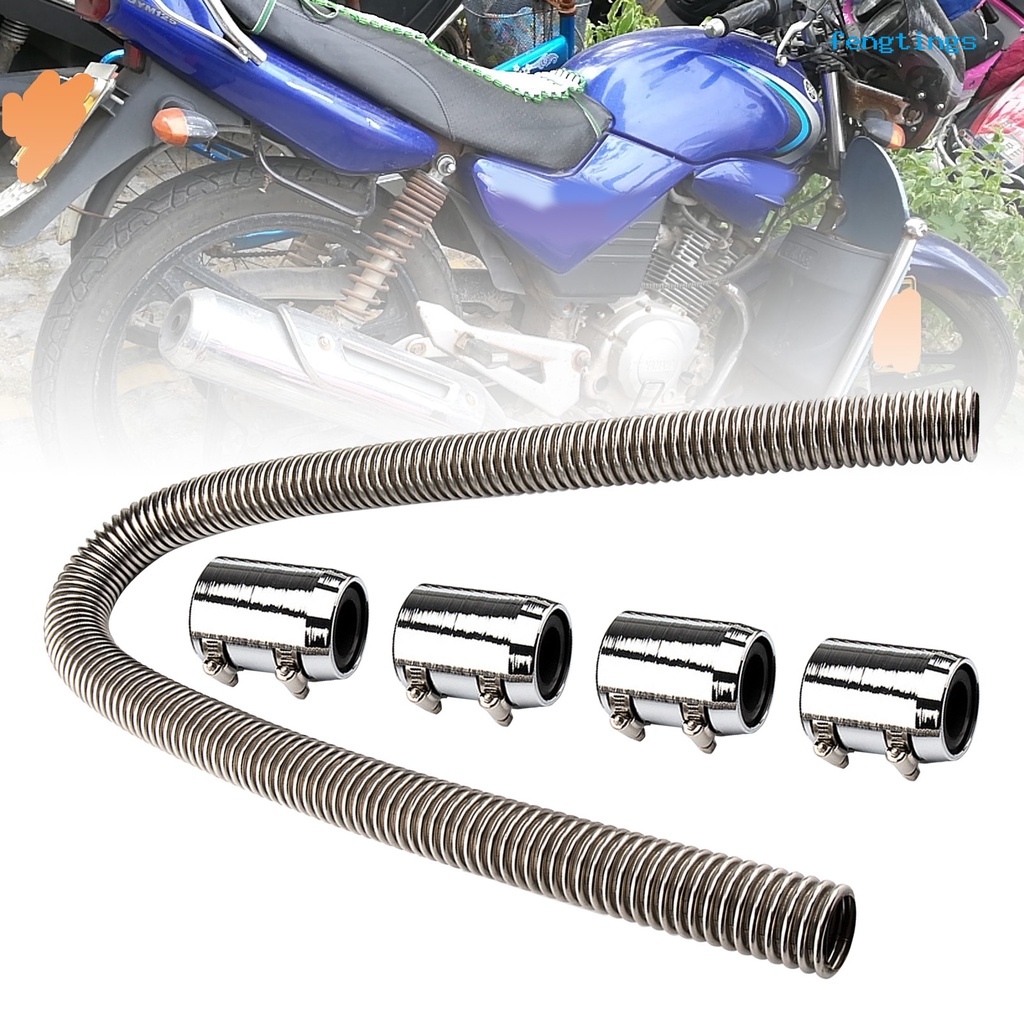 Ống Nước Làm Mát Bằng Thép Không Gỉ 48 inch Linh Hoạt Thay Thế Kèm Nắp Đậy Cho Xe Hơi