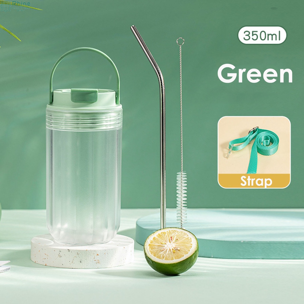 Bình Nước Nhựa Có Ống Hút Và Cọ Vệ Sinh Tiện Dụng