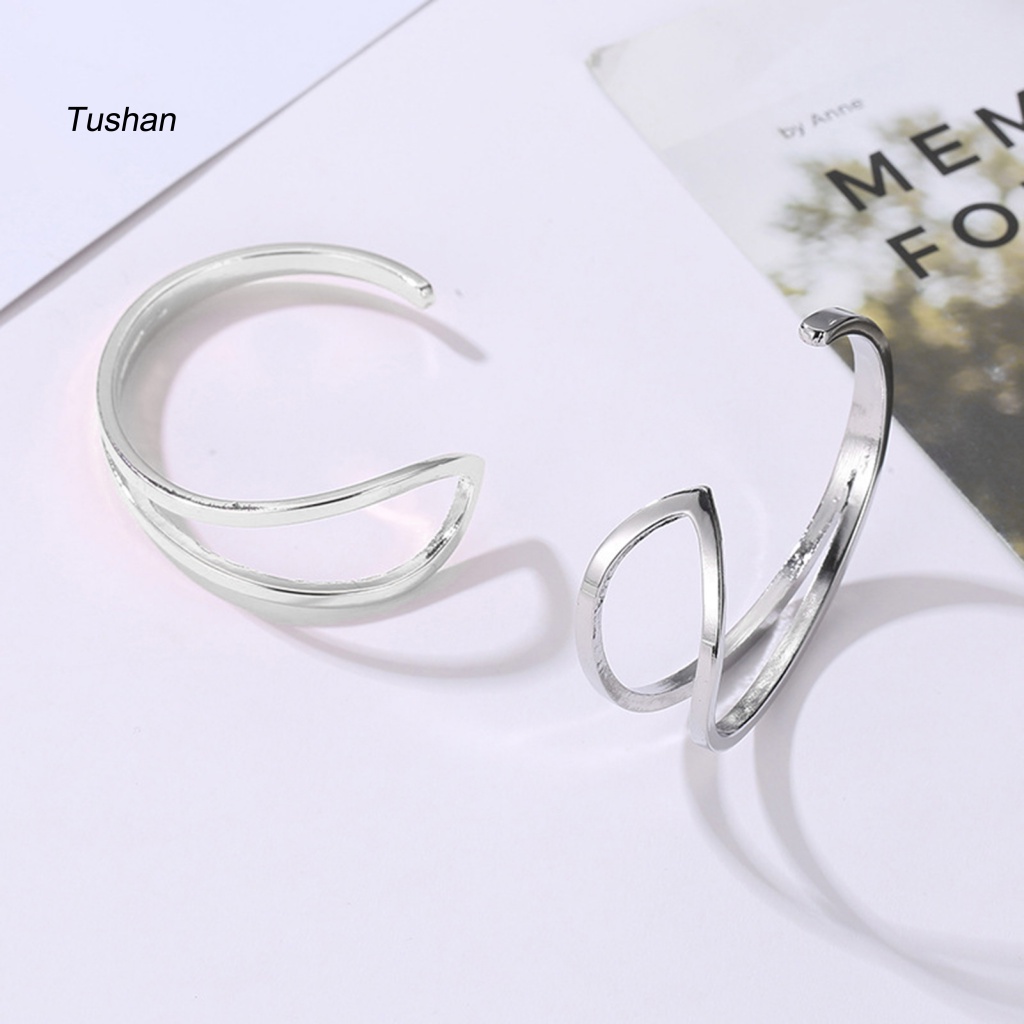 Vòng Đeo Tay Mạ Điện Hình Chữ C Thời Trang Dành Cho Nữ