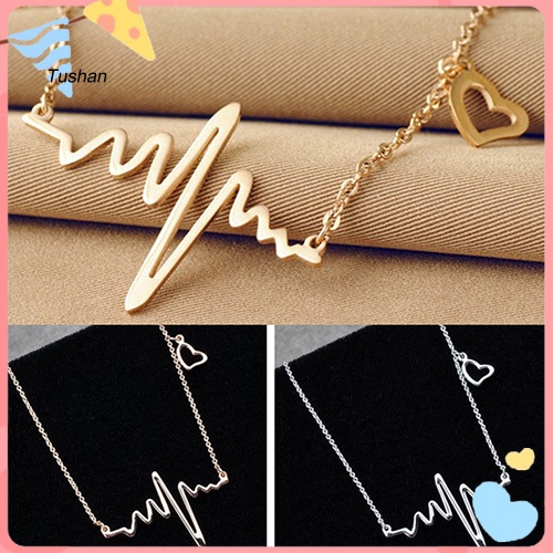 Vòng cổ Mặt Hình Nhịp Tim Thời Trang Cho Nữ