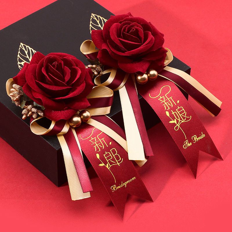 Set 2 Vòng Tay Hoa Giả Cho Cô Dâu Chú Rể