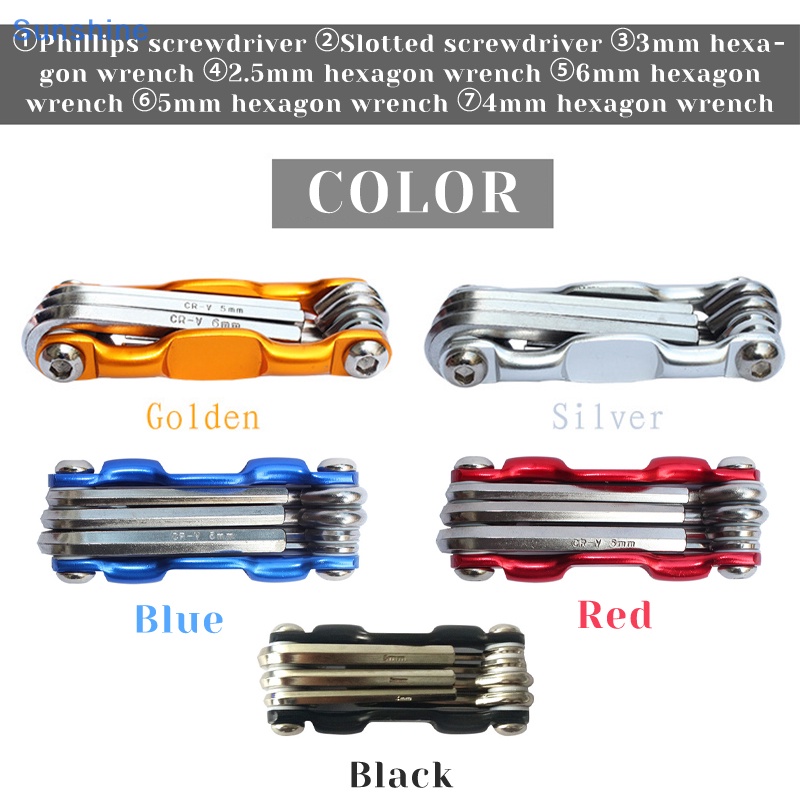 Bộ Dụng Cụ Sửa Chữa Xe Đạp Leo Núi 7 Trong 1 Đa Năng Tiện Dụng