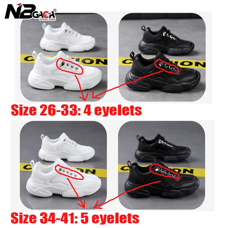 Giày Thể Thao Đế Mềm Chống Trượt Thoáng Khí Màu Trắng Đen Dành Cho Bé Trai Gái Size 26-41