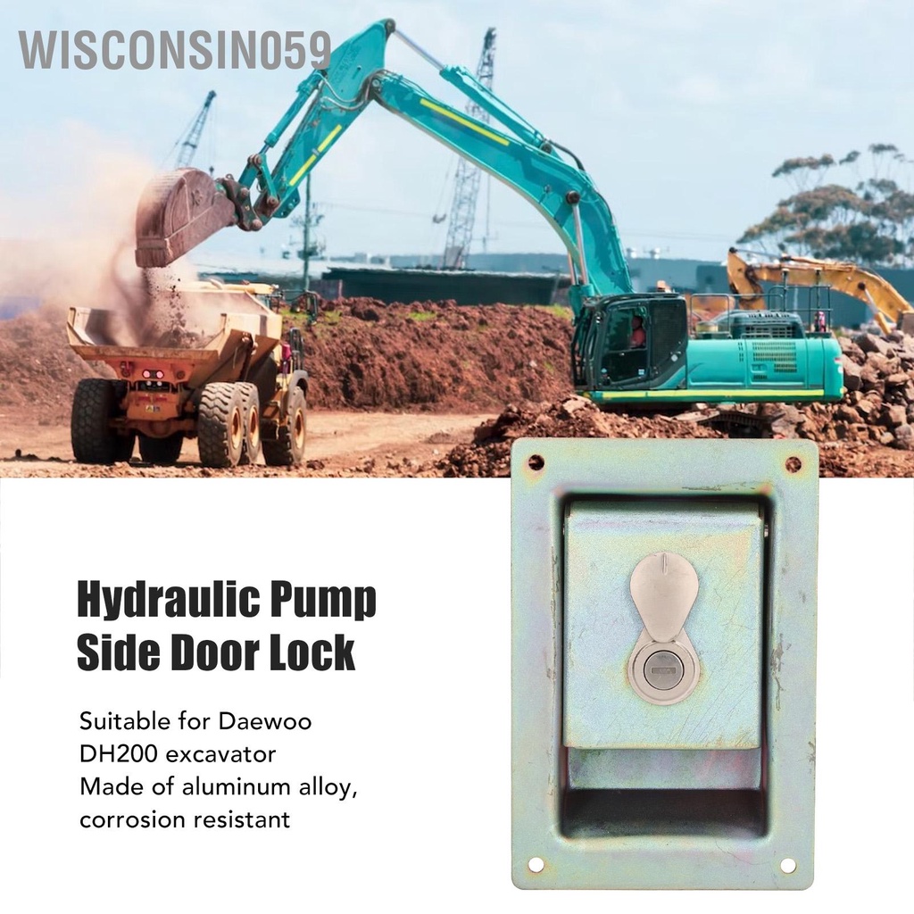 Wisconsin059 Chốt cửa bên máy bơm thủy lực có chìa khóa Khóa nắp động cơ cho Daewoo DH200