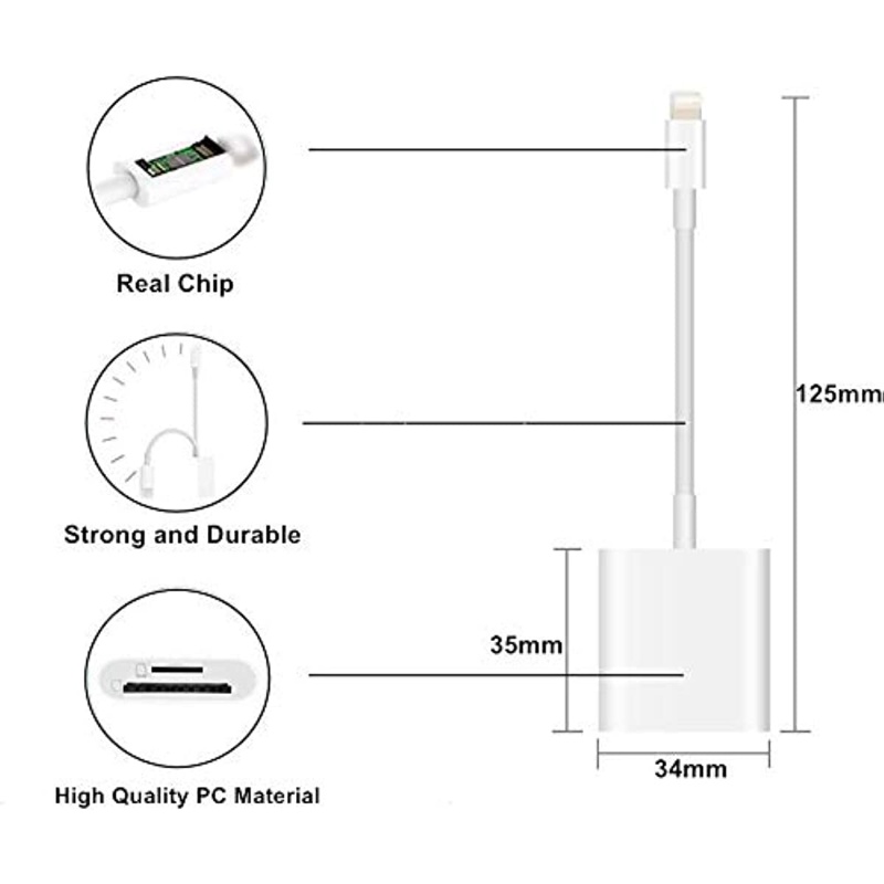 Đầu Đọc Thẻ Nhớ SD TF 2 Trong 1 Cho iphone 14 13 12 pro max 11 xr xs max 7 8plus