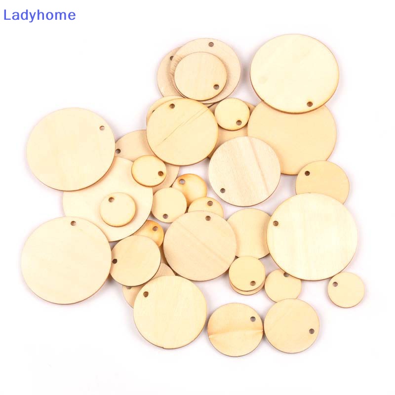 Set 50 Tấm Thẻ Tròn Trơn Tự Nhiên Trang Trí Tiệc