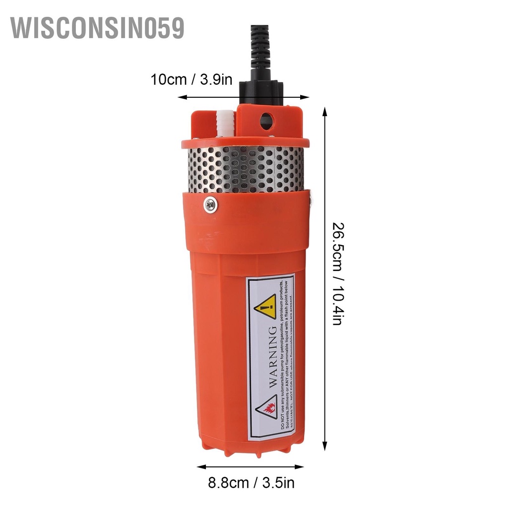 Wisconsin059 12V DC Máy Bơm Chìm Nước Giếng 6.5L Nhanh Ngắt Nhiều Nguồn Điện Cũng Thủy Lợi Cabin