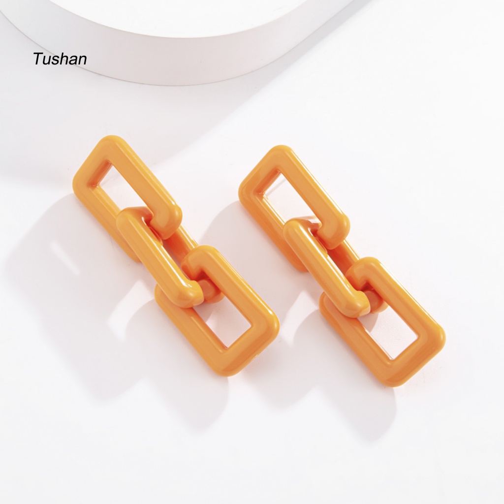 Bông Tai Hình Chữ Nhật Bằng Acrylic Đơn Giản Dành Cho Nữ
