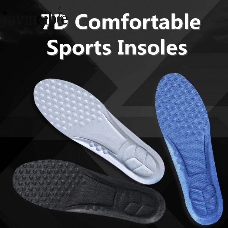 Đế Lót Giày Thể Thao 7D Bằng PU Mềm Mại Thoáng Khí Chống Sốc