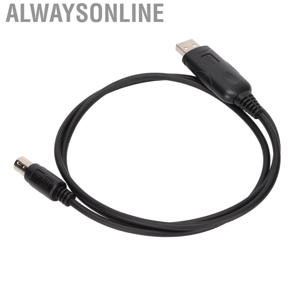Alwaysonline Programming Cable  Write Frequency 8 Pin Mini DIN Plug for FT‑100D
