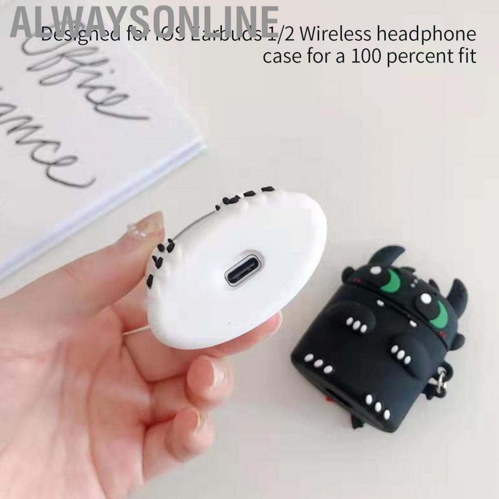 Alwaysonline Case  Headset Protective Sleeve Silicone Professional Comfortable Hand Feeling Exquisite Design for IOS Earbuds 1/2