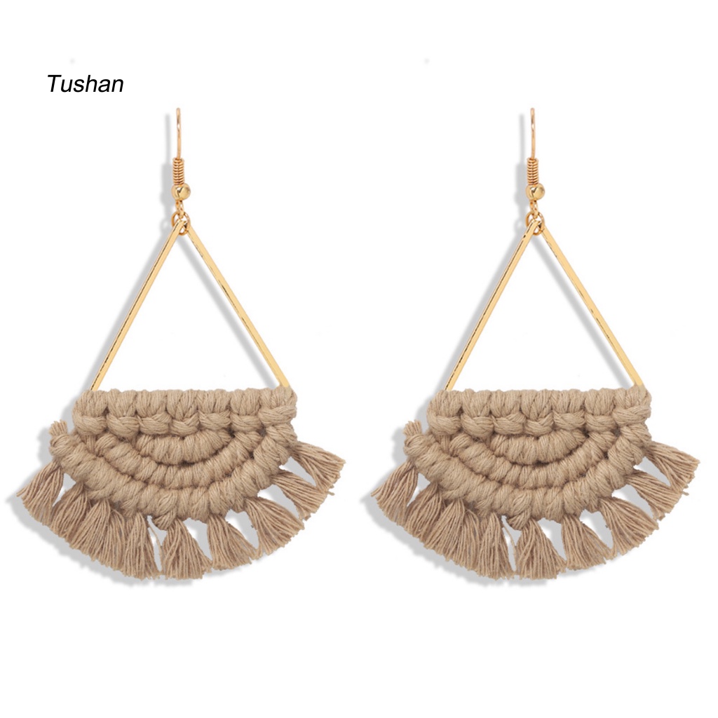 1 Đôi Bông Tai Dáng Dài Hình Bán Nguyệt Sáng Tạo Cho Nữ