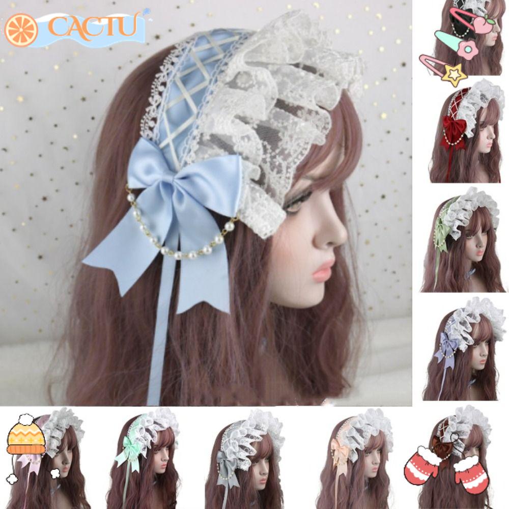 CACTU Băng Đô Ren Ruy Băng Phong Cách Lolita Nhật Bản Cho Nữ