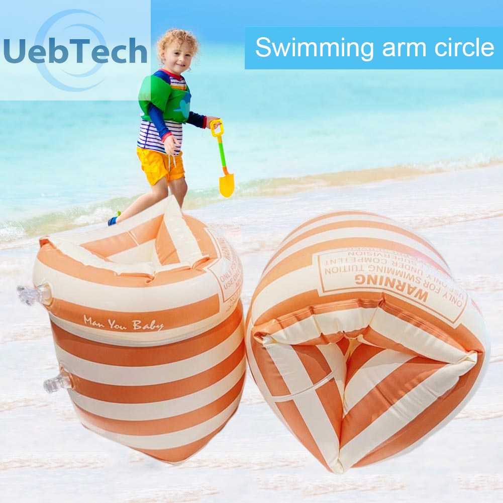 1 Cặp Phao Bơi Bơm Hơi Đeo Cánh Tay Bằng PVC In Họa Tiết Dễ Thương Cho Người