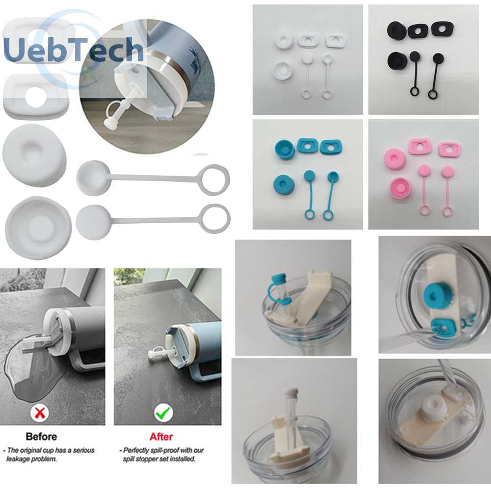 Bộ 6 Nắp Đậy Cốc Nước Bằng Silicone Chống Tràn Tiện Dụng