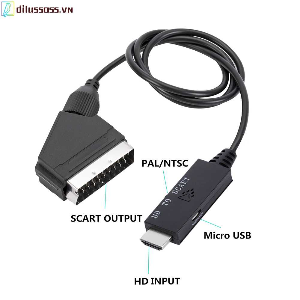 Cáp Chuyển Đổi Âm Thanh / Video HDMI Sang Scart Chuyên Dụng