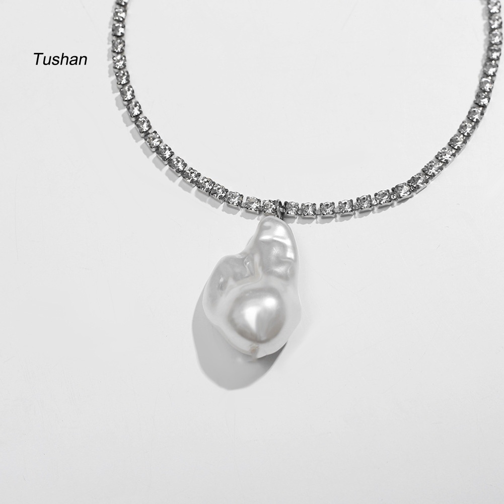 Vòng Cổ Choker Phối Hạt Ngọc Trai Giả Thời Trang Phong Cách