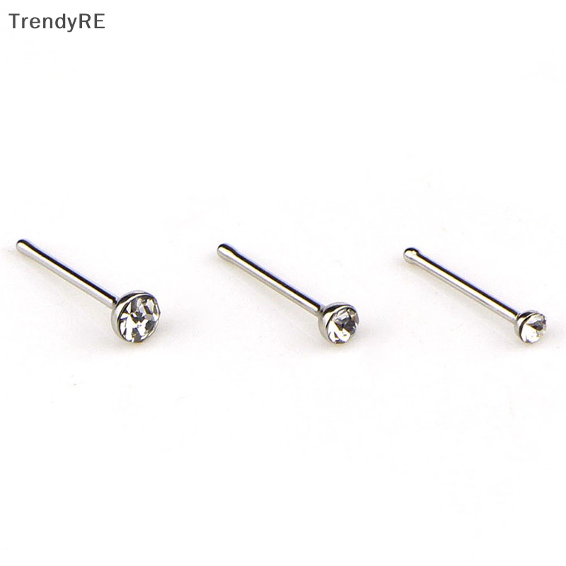 Set 60 Khuyên Mũi Thép Không Gỉ Đính Đá Cá Tính