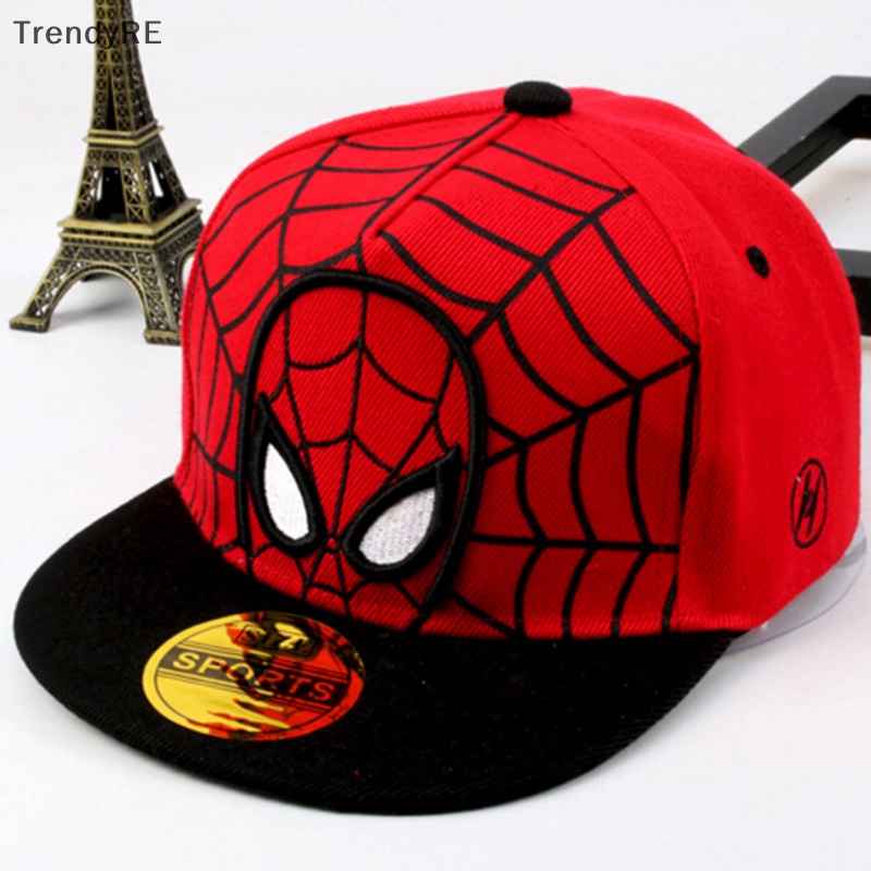 Mũ Bóng Chày Phẳng In Hình Người Nhện Hoạt Hình Phong Cách Hip Hop Đường Phố Hợp Thời Trang Phụ Kiện Chuyên Dụng Dành Cho Xe Hơi