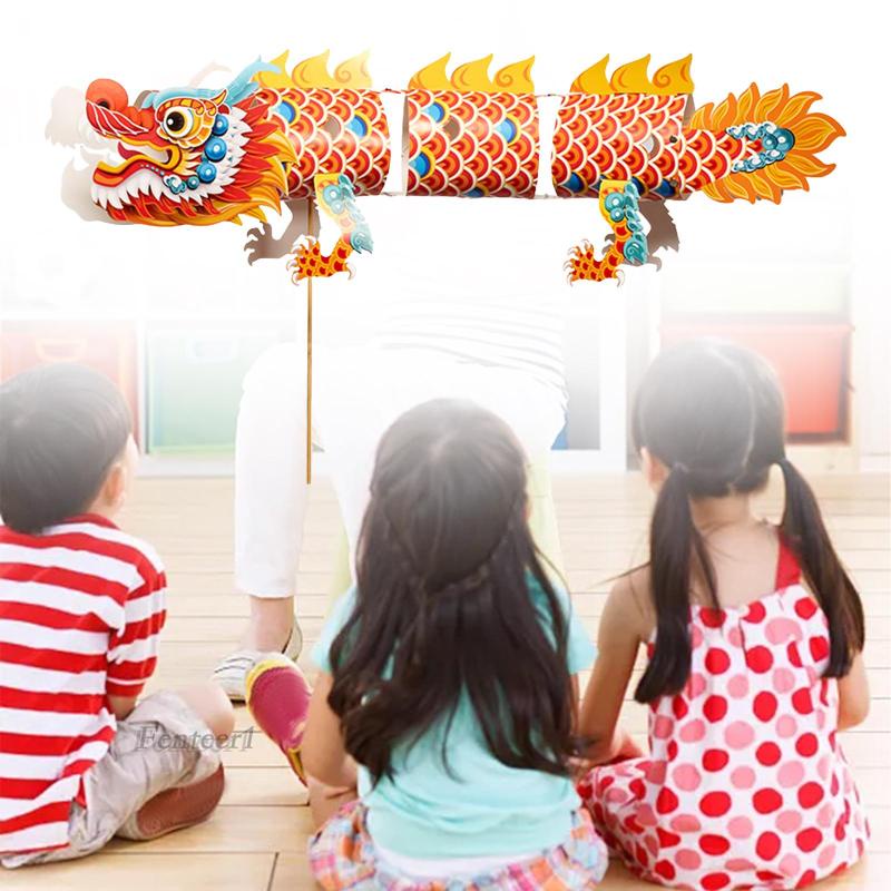 [Fenteer1] Lồng Đèn Rồng / Thuyền Làm Thủ Công DIY Cho Bé