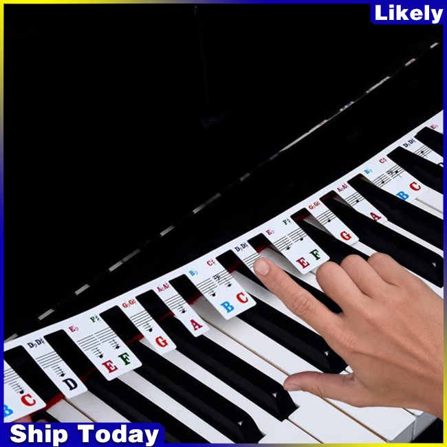 Thẻ Ghi Chú Silicone 88 Phím Có Thể Tái Sử Dụng Cho Đàn Piano