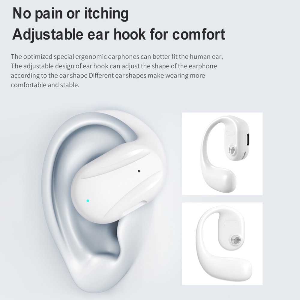Tai Nghe Không Dây Bluetooth 5.2 Móc Vành Tai Kiểu Dáng Thể Thao Cho Điện Thoại Di Động